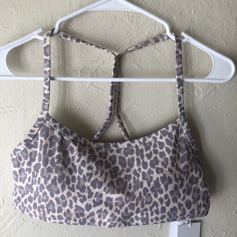 NWT Johnny Was Calme Endurance Crossback Sports Bra in Cheetah Print